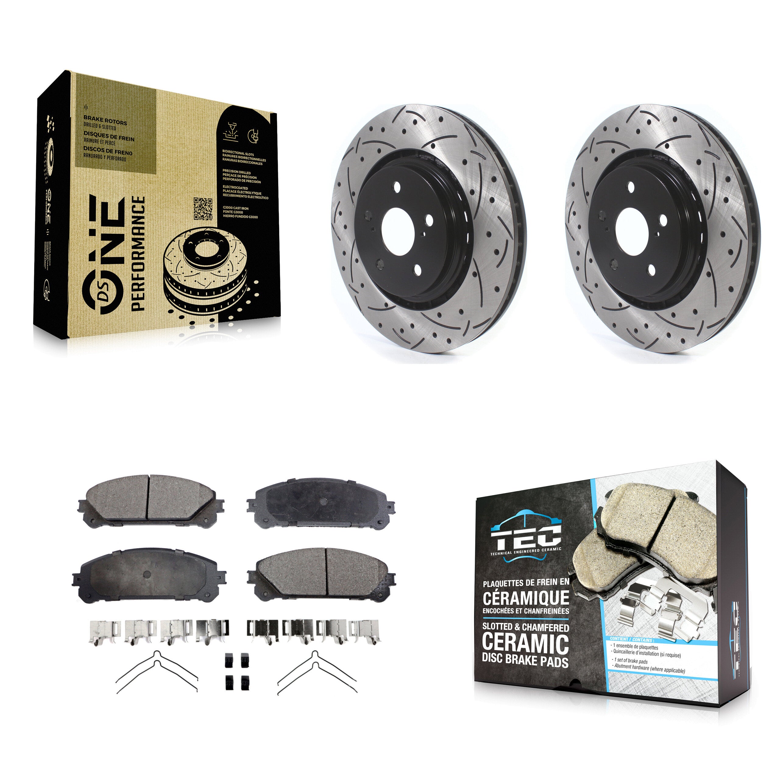 Transit Auto KDT-100651 Disc Brake Kit for 2016-2023 Toyota Crown, Lexus NX250 and More - Front
