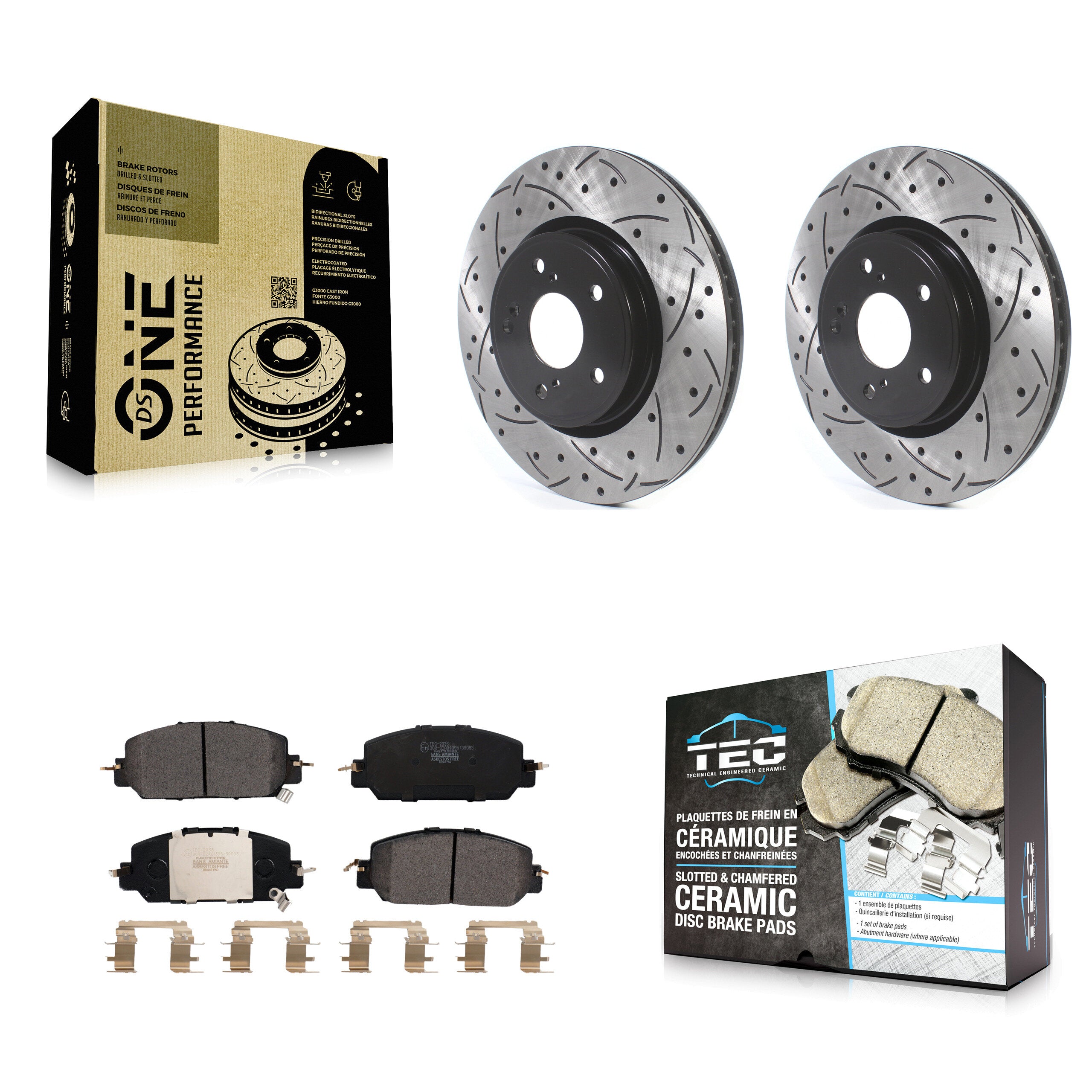 Transit Auto KDT-100653 Disc Brake Kit for 2017-2023 Honda HR-V, Honda CR-V - Front