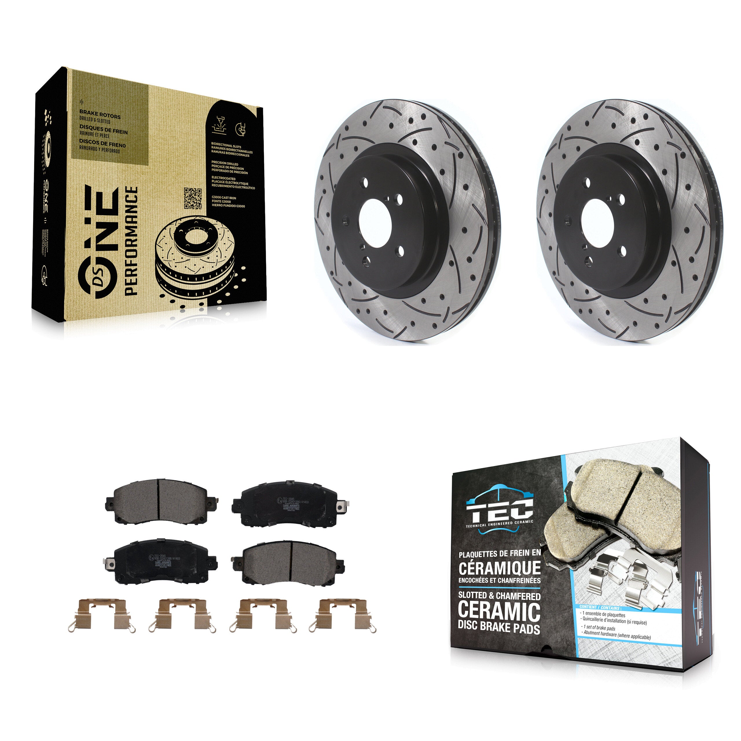 Transit Auto KDT-100654 Disc Brake Kit for 2017-2023 Subaru Crosstrek, Subaru Impreza - Front