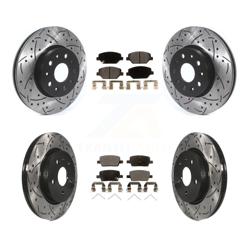 Transit Auto KDT-100666 Disc Brake Kit for 2016-2020 Chevrolet Camaro - Front and Rear