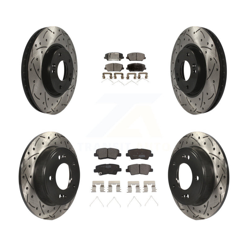 Transit Auto KDT-100670 Disc Brake Kit for 2016-2018 Kia Forte, Kia Forte5, Hyundai Veloster - Front and Rear
