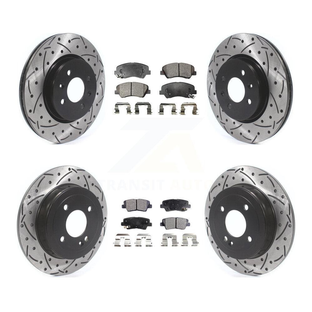 Transit Auto KDT-100675 Disc Brake Kit for 2012-2017 Kia Rio - Front and Rear