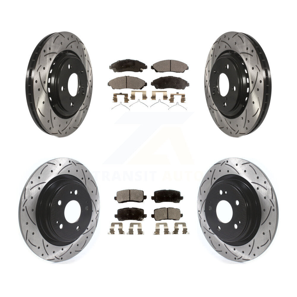 Transit Auto KDT-100677 Disc Brake Kit for 2017-2020 Acura MDX - Front and Rear