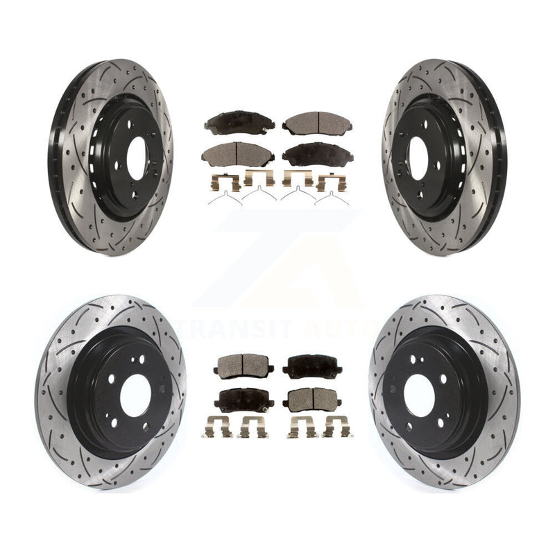Transit Auto KDT-100677 Disc Brake Kit for 2017-2020 Acura MDX - Front and Rear