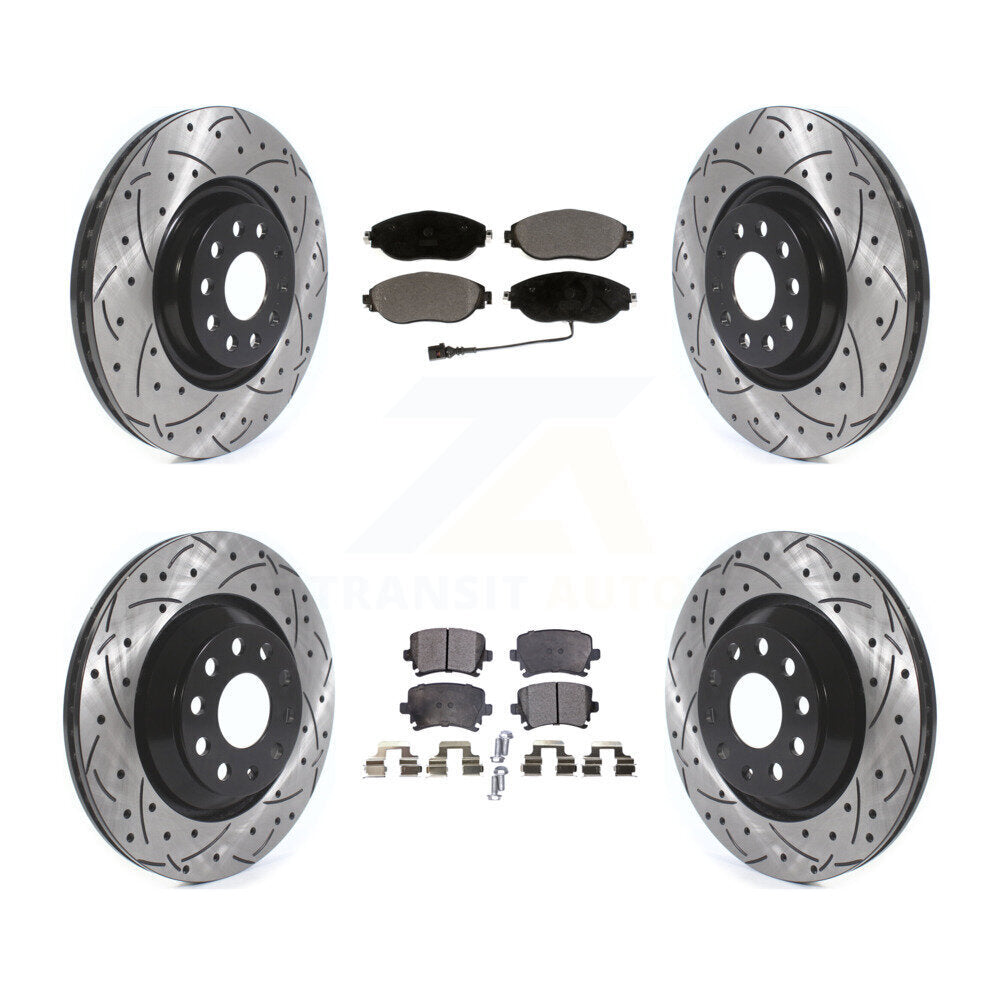 Transit Auto KDT-100678 Disc Brake Kit for 2018-2021 Volkswagen GTI - Front and Rear