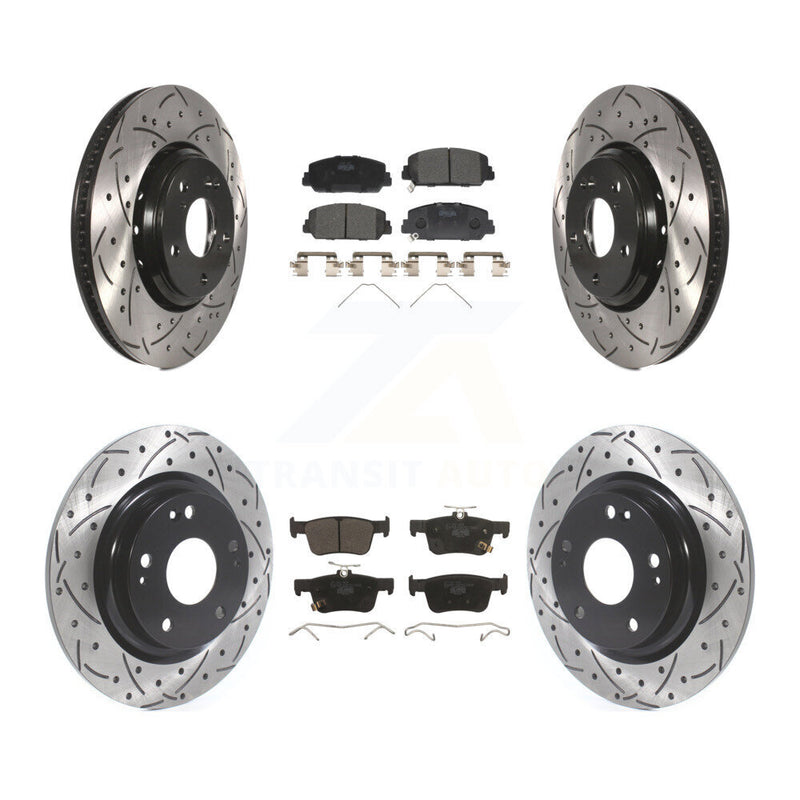 Transit Auto KDT-100689 Disc Brake Kit for 2017-2020 Honda Civic - Front and Rear