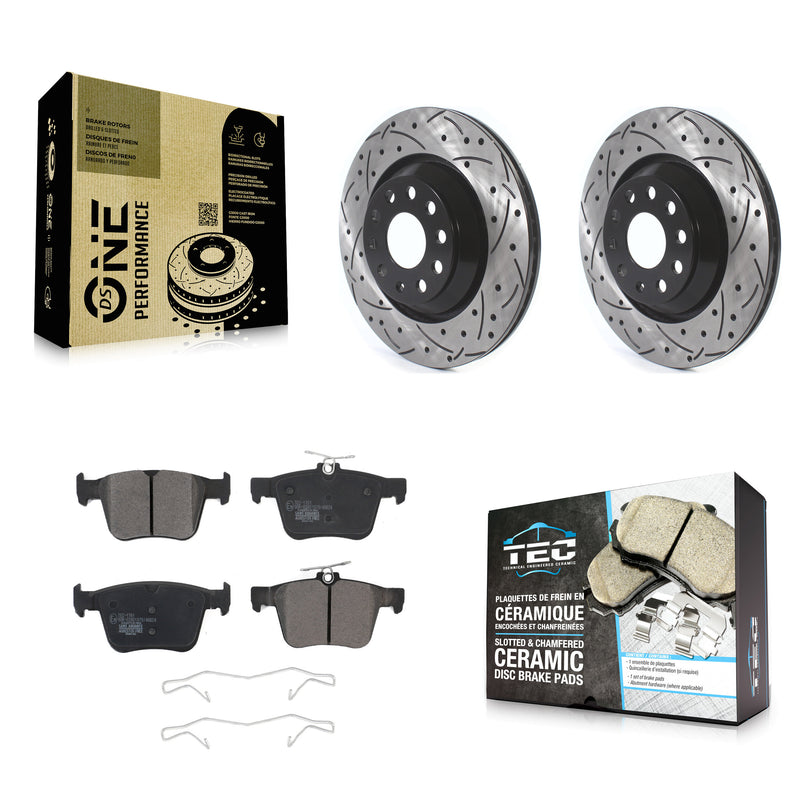 Transit Auto KDT-100702 Disc Brake Kit for 2015-2024 Audi Q3, Volkswagen Atlas Cross Sport and More - Rear