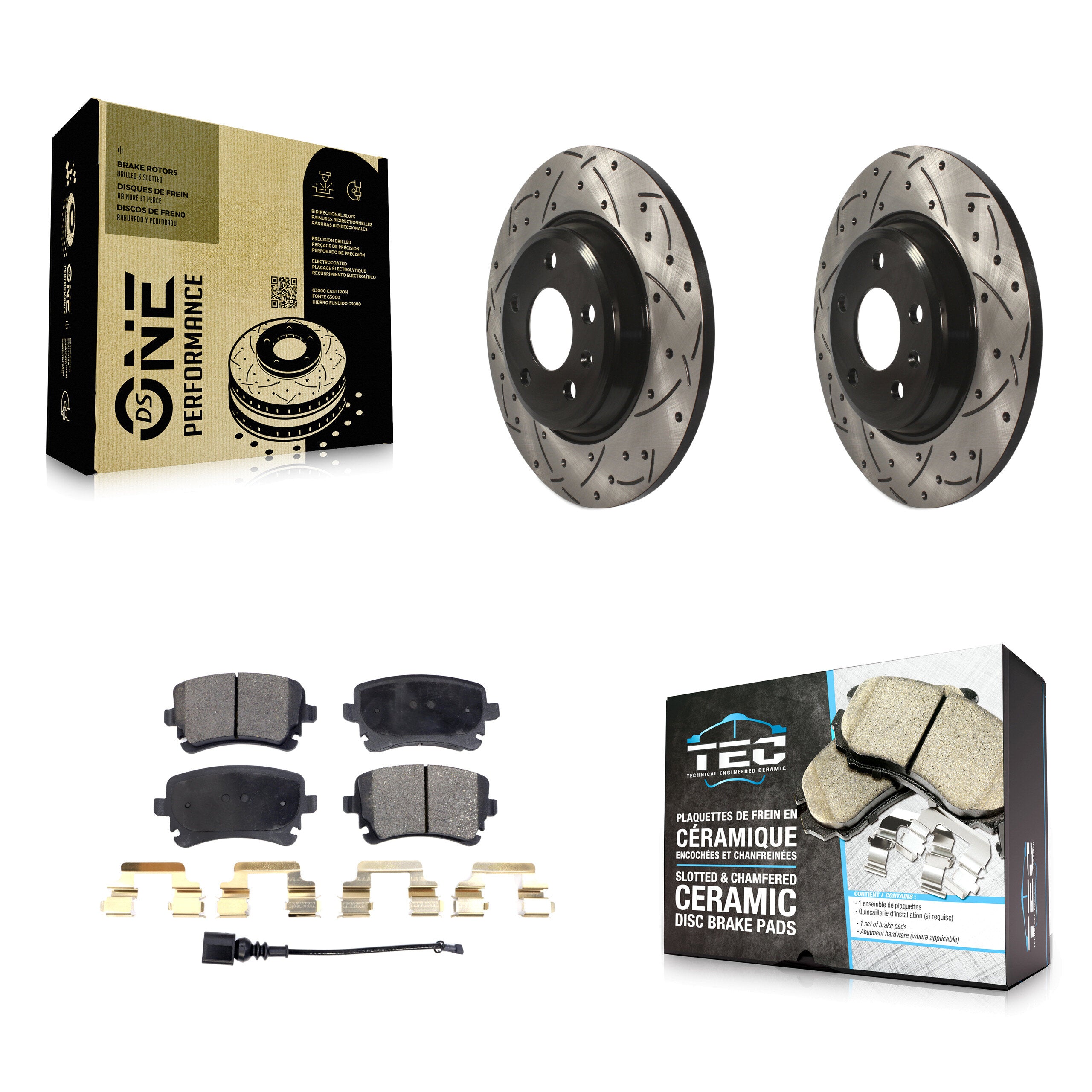 Transit Auto KDT-100703 Disc Brake Kit for 2013-2016 Audi Q5, Audi A4 allroad - Rear