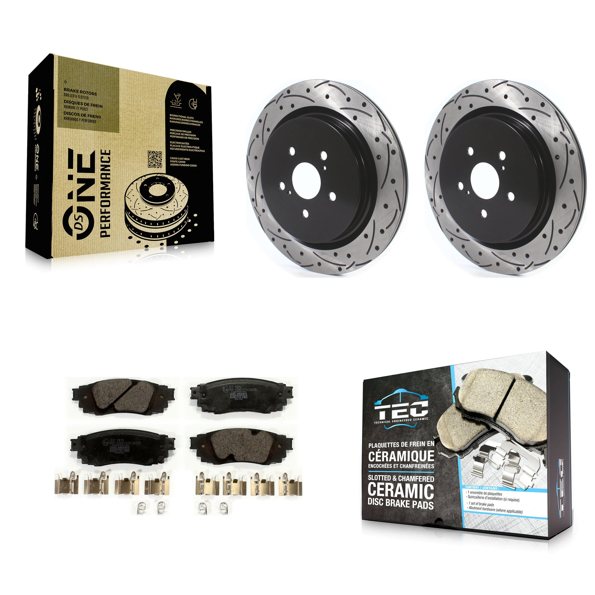Transit Auto KDT-100708 Disc Brake Kit for 2016-2022 Lexus RX350, Lexus RX350L and More - Rear