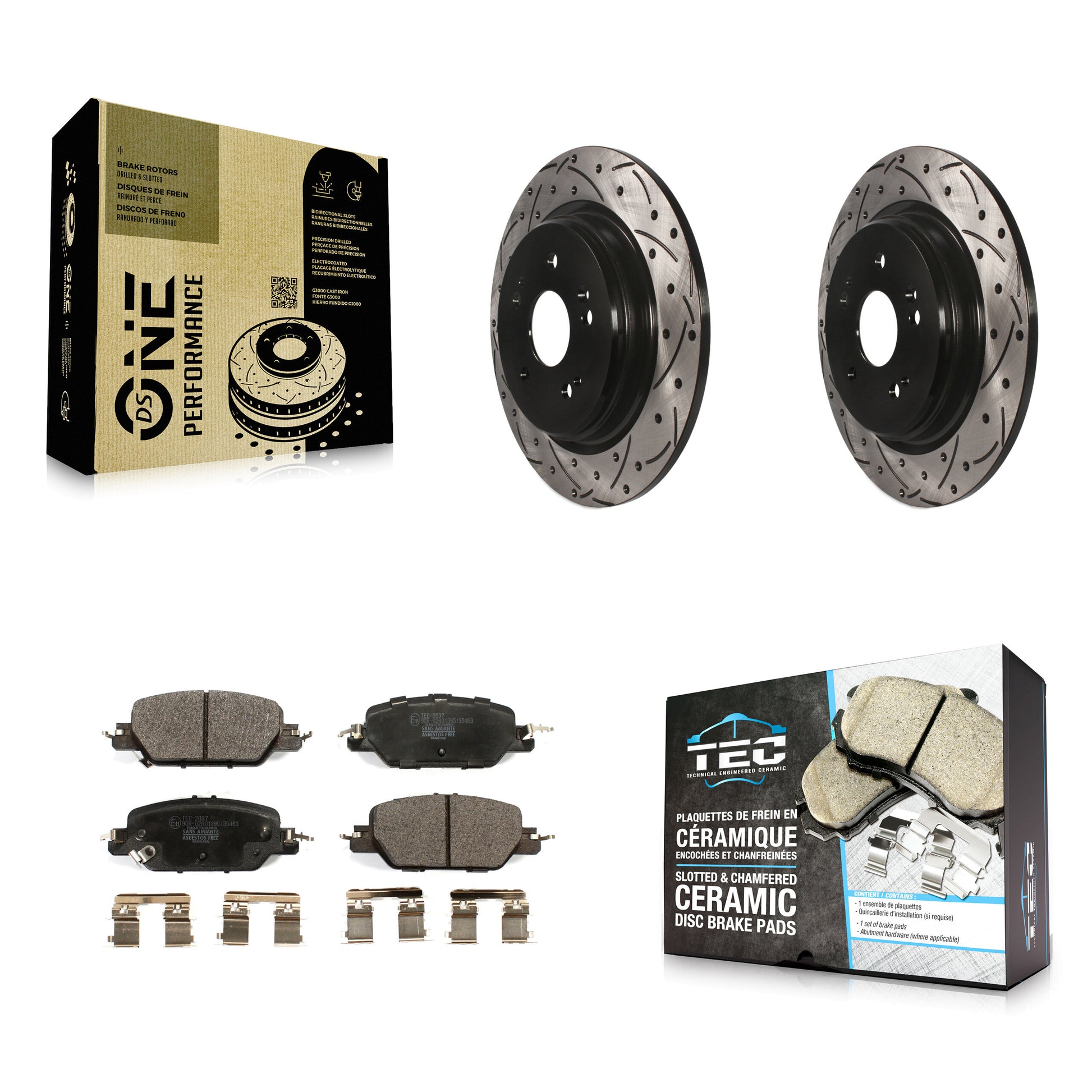 Transit Auto KDT-100709 Disc Brake Kit for 2017-2024 Honda CR-V - Rear