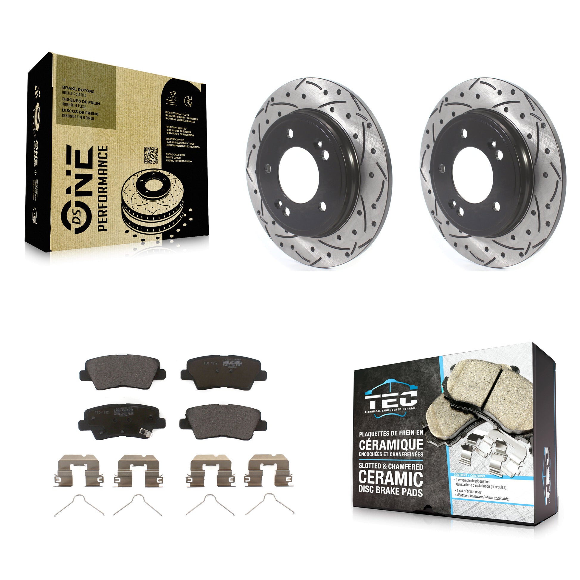 Transit Auto KDT-100711 Disc Brake Kit for 2017-2022 Kia Niro, Hyundai Elantra, Hyundai Ioniq - Rear