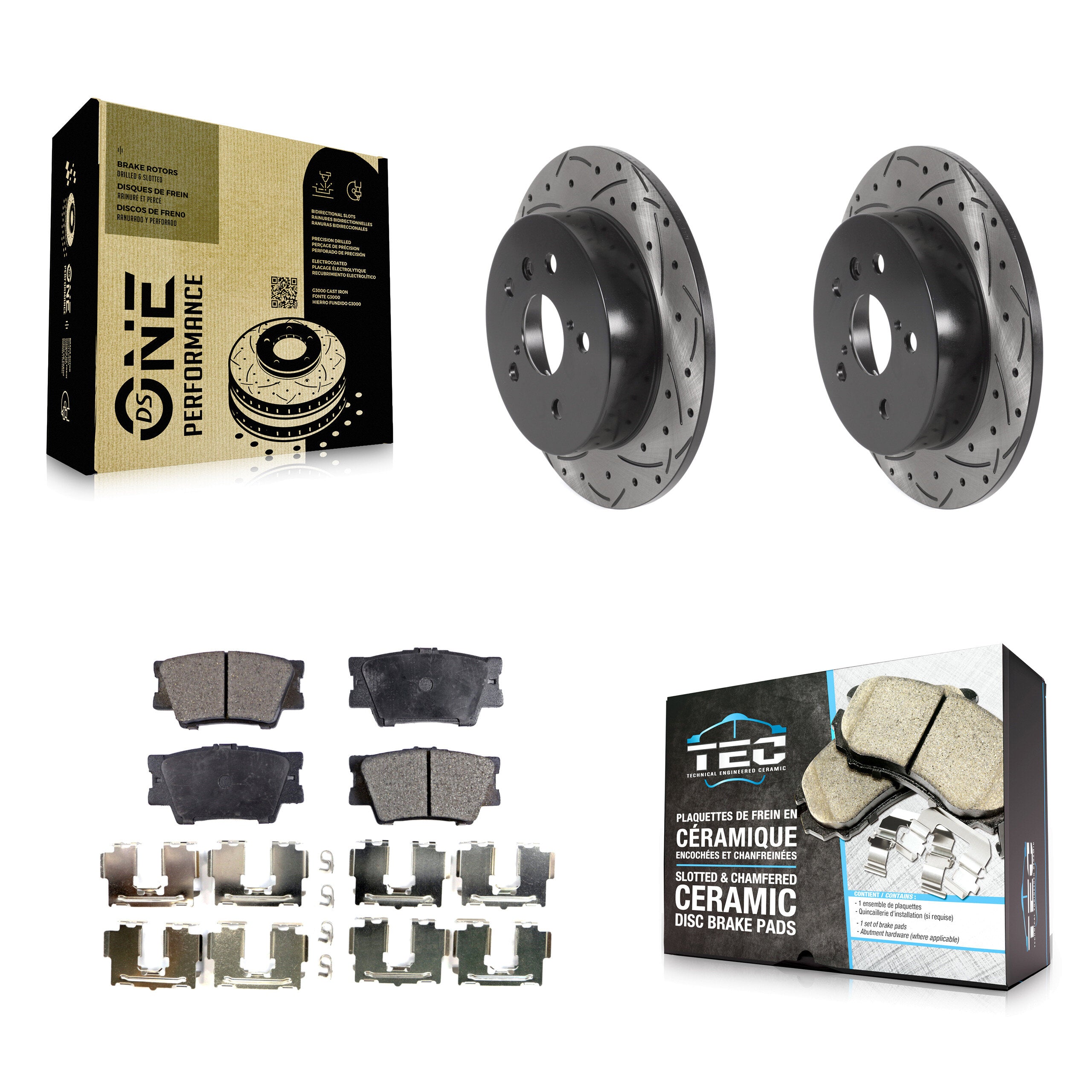 Transit Auto KDT-100712 Disc Brake Kit for 2018-2024 Toyota Camry - Rear