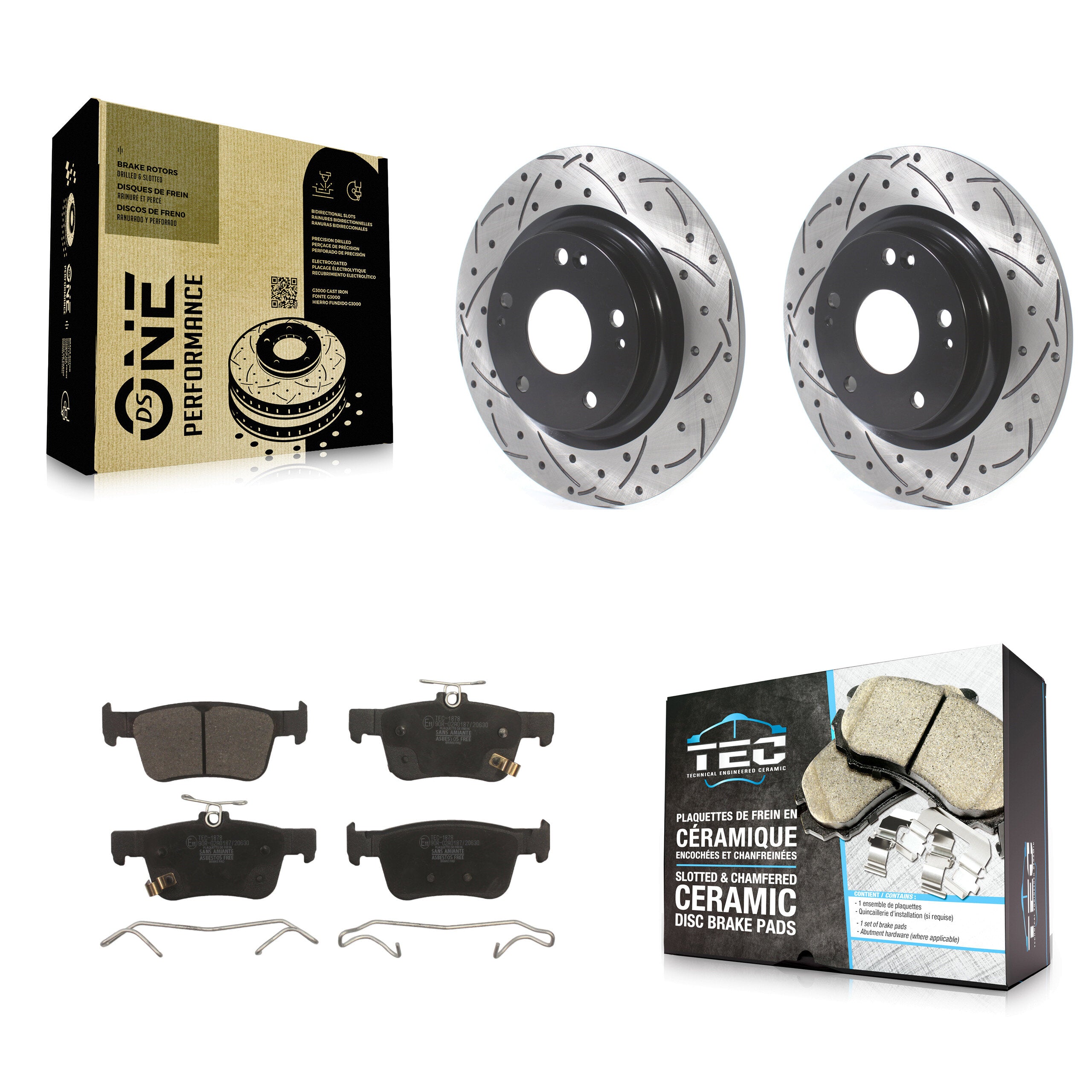 Transit Auto KDT-100713 Disc Brake Kit for 2017-2020 Honda Civic - Rear