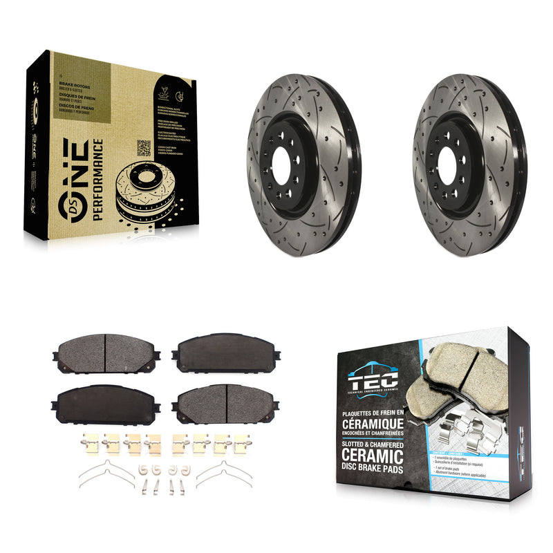 Transit Auto KDT-100715 Disc Brake Kit for 2014-2023 Jeep Cherokee - Front