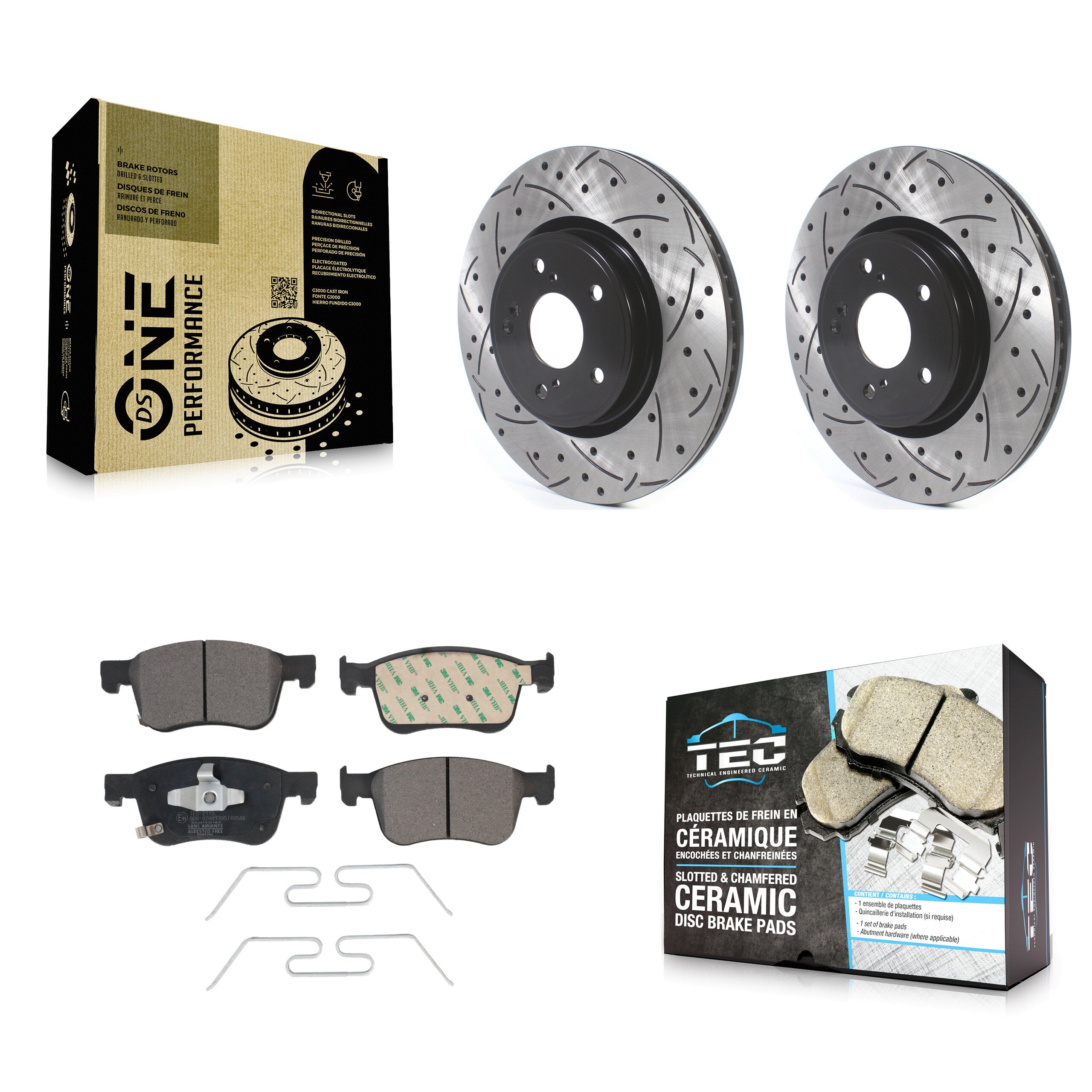 Transit Auto KDT-100732 Disc Brake Kit for 2018-2024 Acura Integra, Honda Accord, Honda Civic - Front