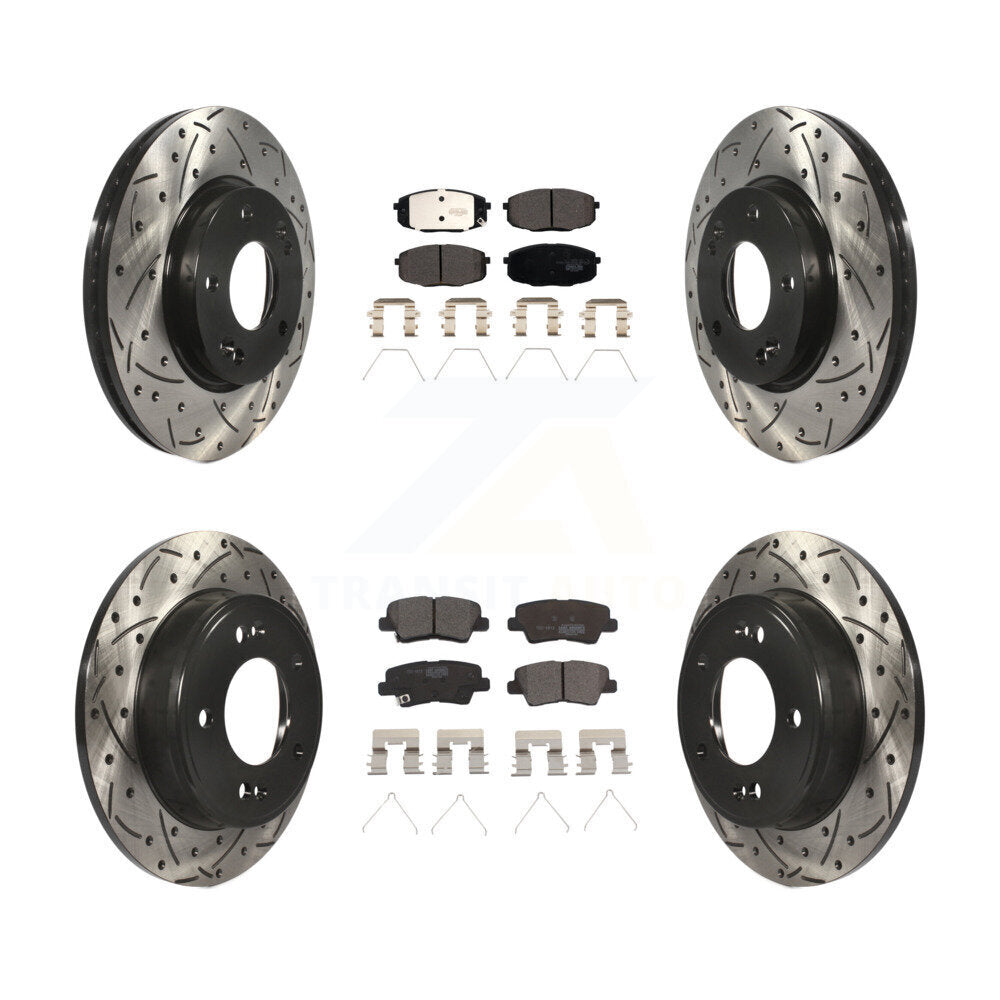 Transit Auto KDT-100738 Disc Brake Kit for 2017-2023 Kia Forte, Hyundai Kona and More - Front and Rear