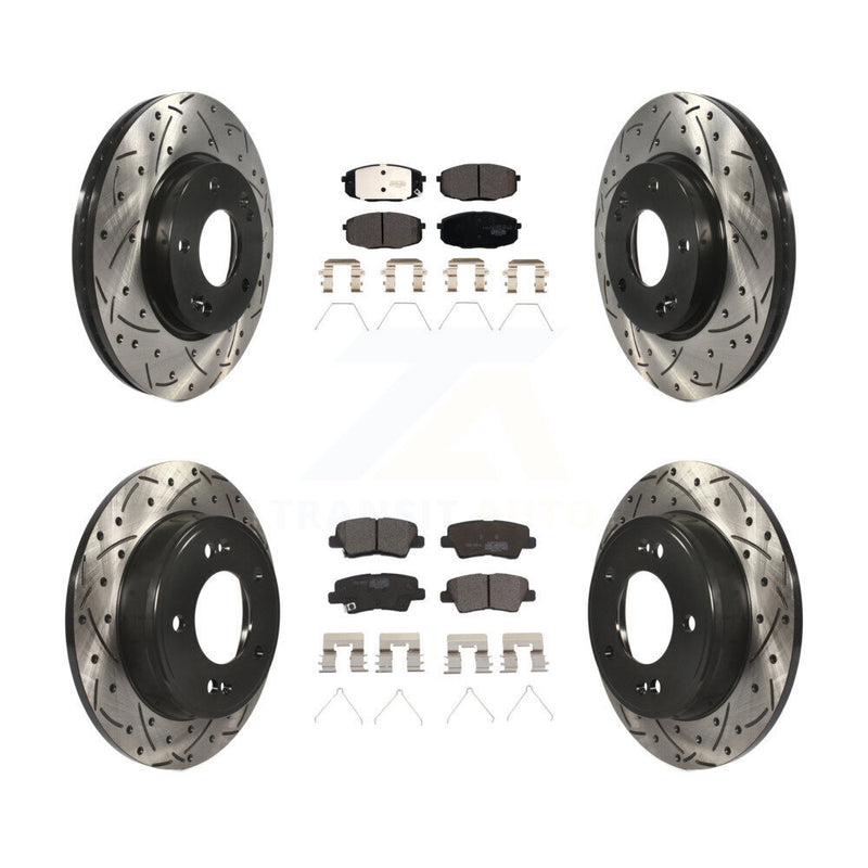 Transit Auto KDT-100738 Disc Brake Kit for 2017-2023 Kia Forte, Hyundai Kona and More - Front and Rear