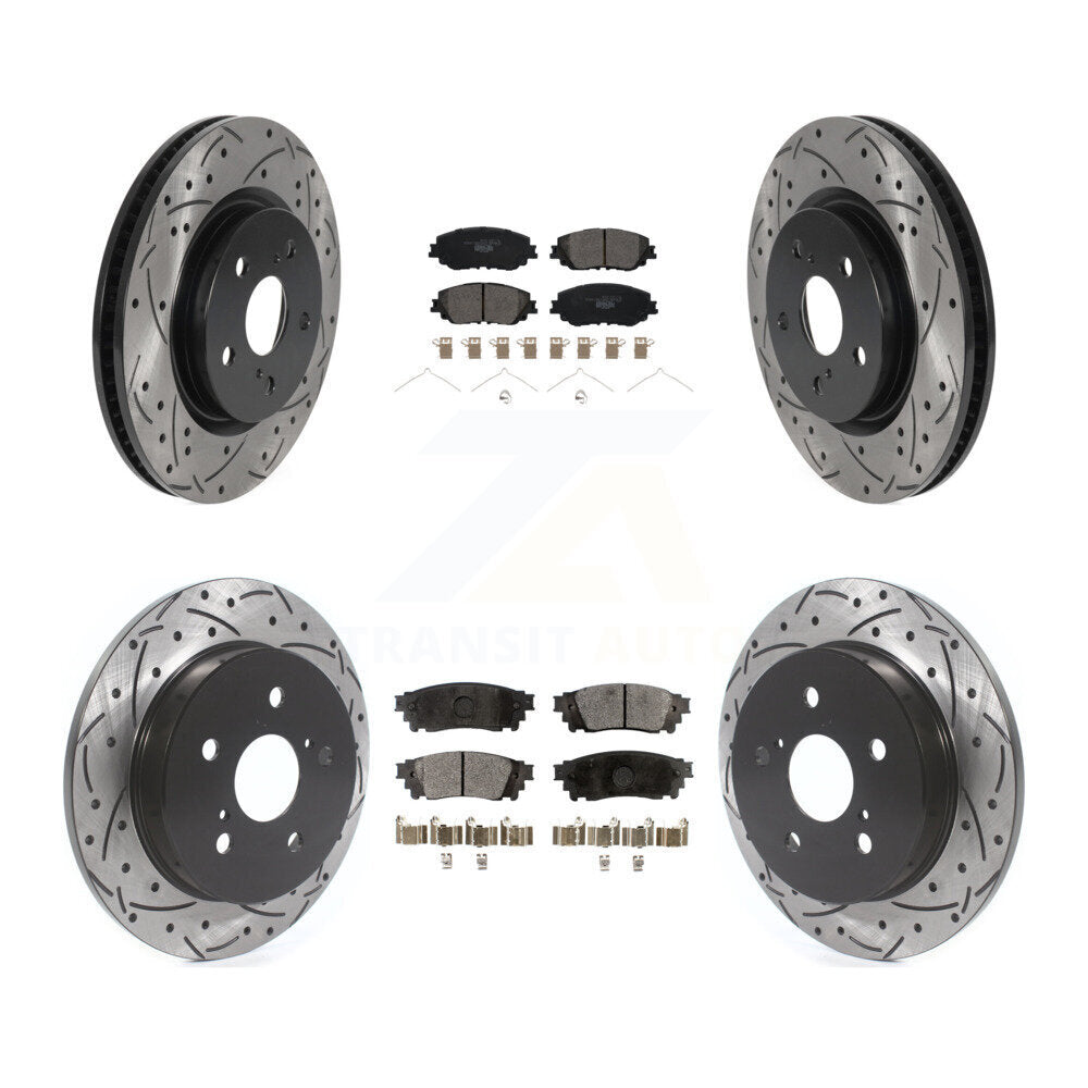 Transit Auto KDT-100744 Disc Brake Kit for 2018-2024 Toyota Camry, Lexus ES300h and More - Front and Rear