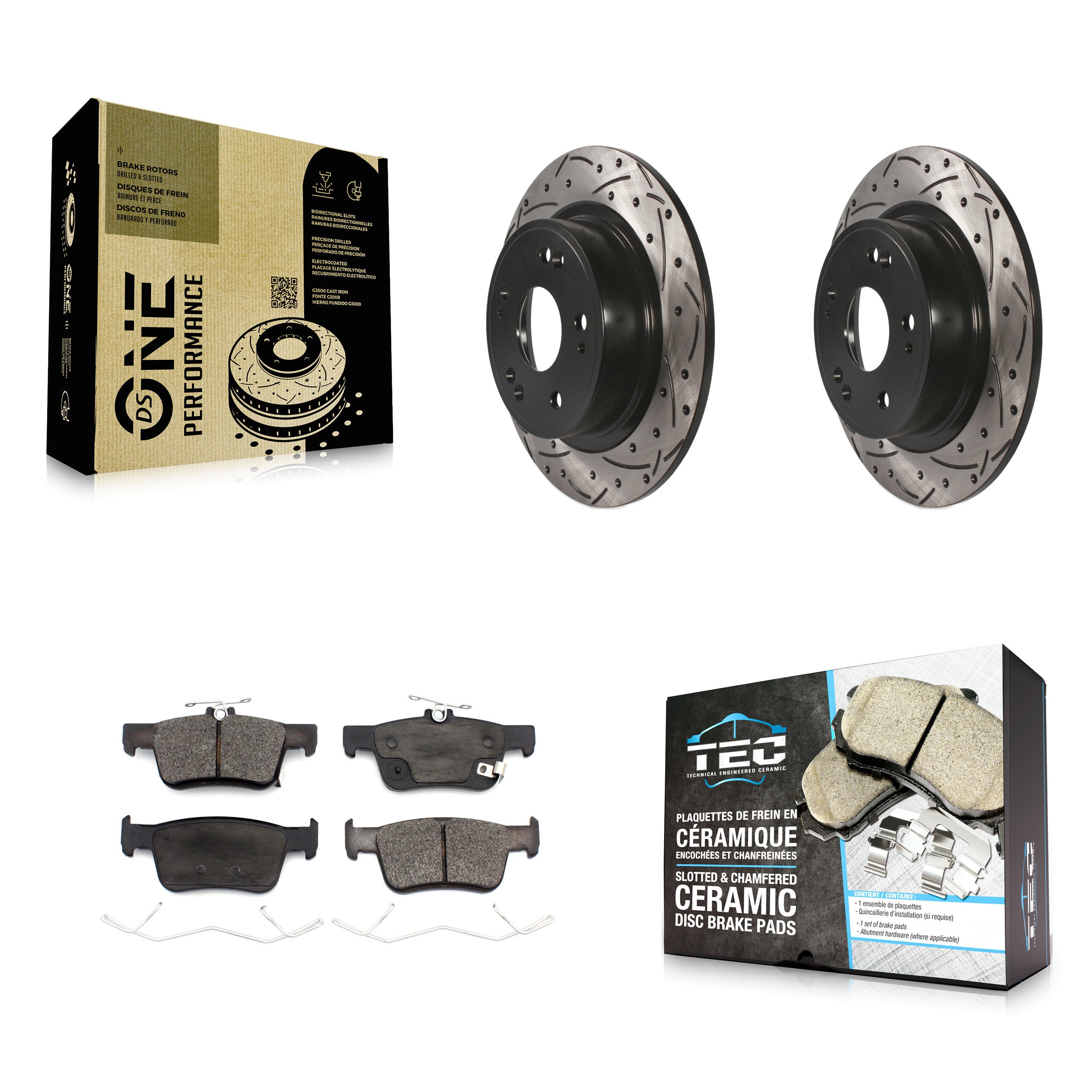 Transit Auto KDT-100746 Disc Brake Kit for 2018-2024 Honda Accord - Rear