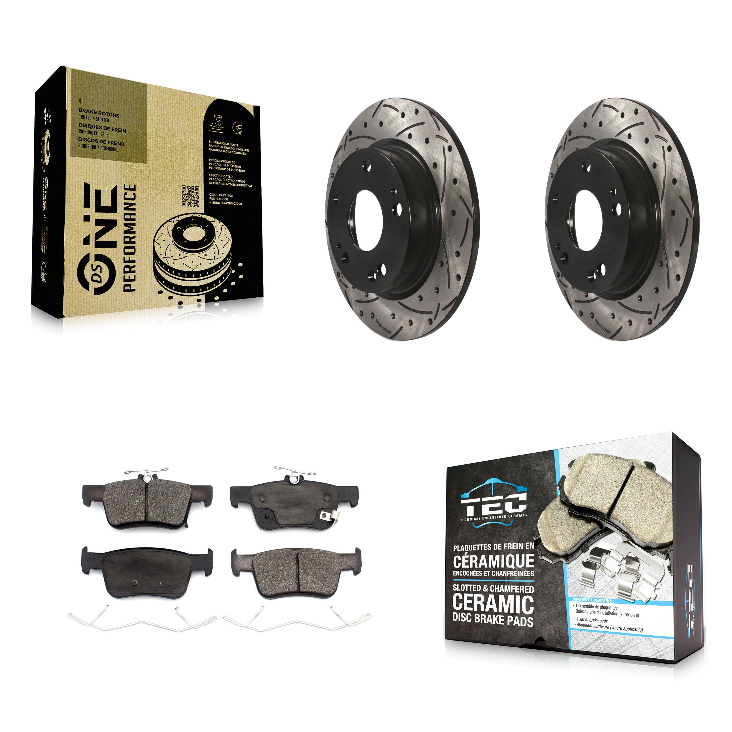 Transit Auto KDT-100748 Disc Brake Kit for 2019-2022 Honda Civic, Honda Insight - Rear