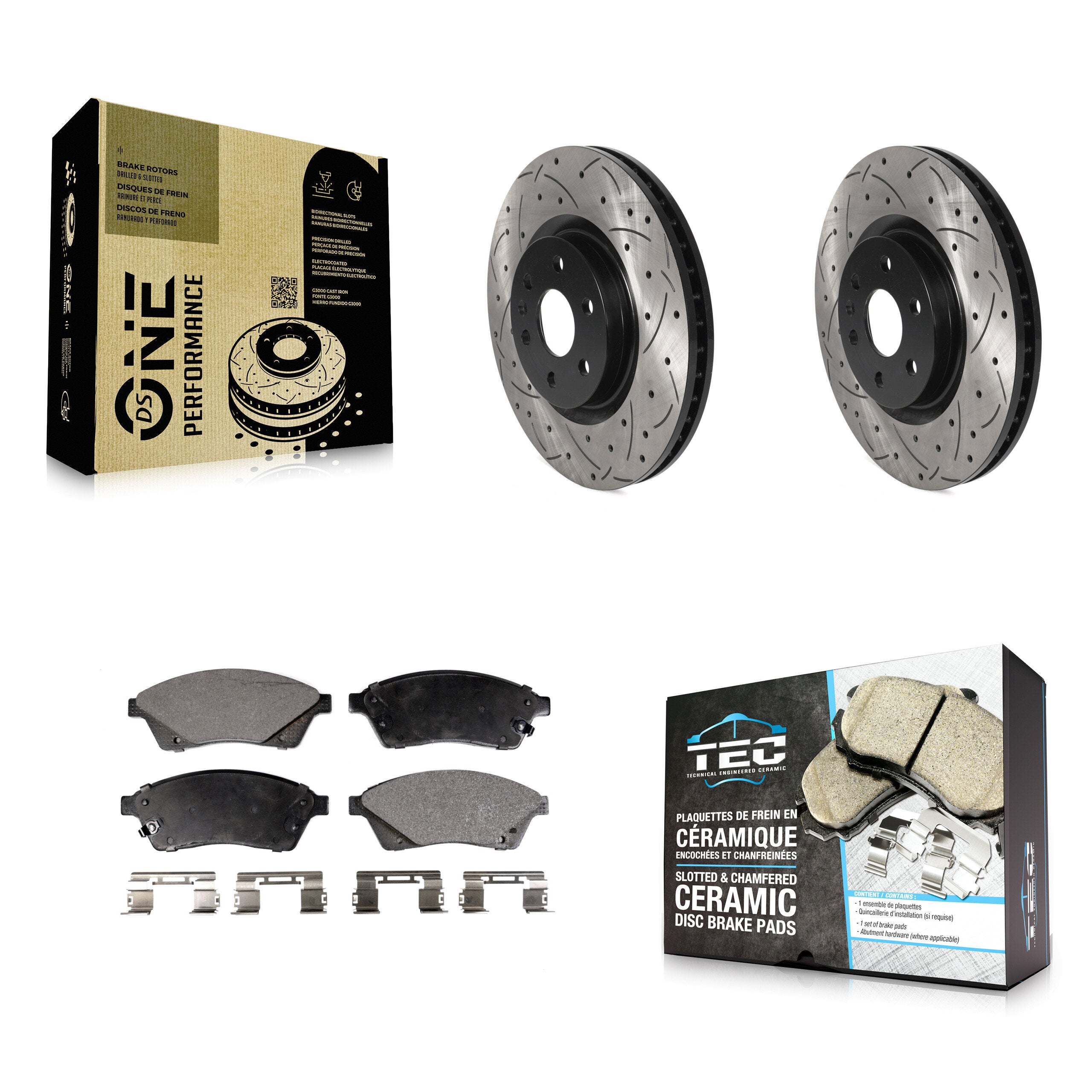 Transit Auto KDT-100756 Disc Brake Kit for 2010-2016 Saab 9-4X, Cadillac SRX - Front