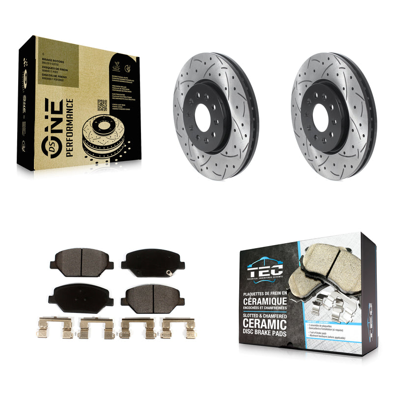 Transit Auto KDT-100760 Disc Brake Kit for 2016-2020 Chevrolet Equinox, GMC Terrain and More - Front