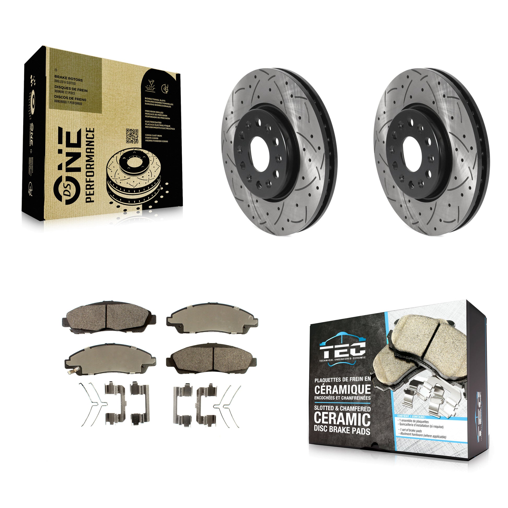 Transit Auto KDT-100762 Disc Brake Kit for 2017-2020 Chevrolet Traverse, Chevrolet Blazer and More - Front