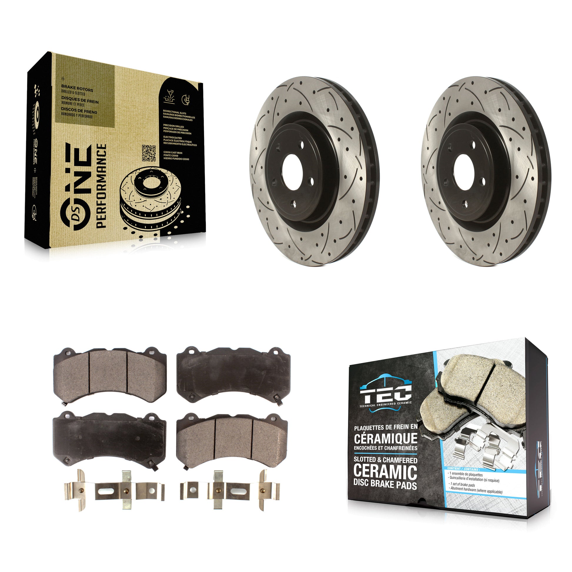 Transit Auto KDT-100764 Disc Brake Kit for 2012-2020 Dodge Durango, Jeep Grand Cherokee - Front