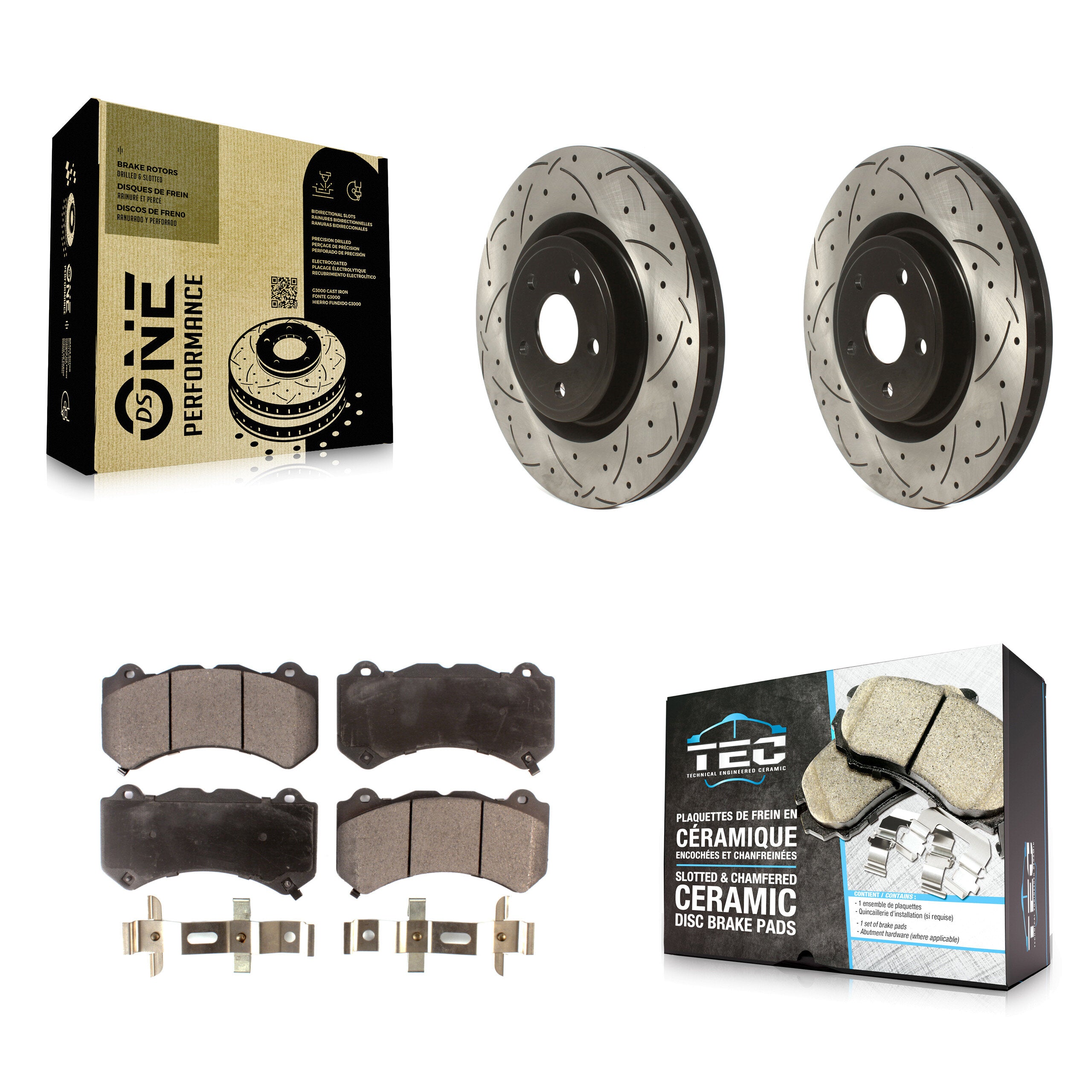 Transit Auto KDT-100764 Disc Brake Kit for 2012-2020 Dodge Durango, Jeep Grand Cherokee - Front