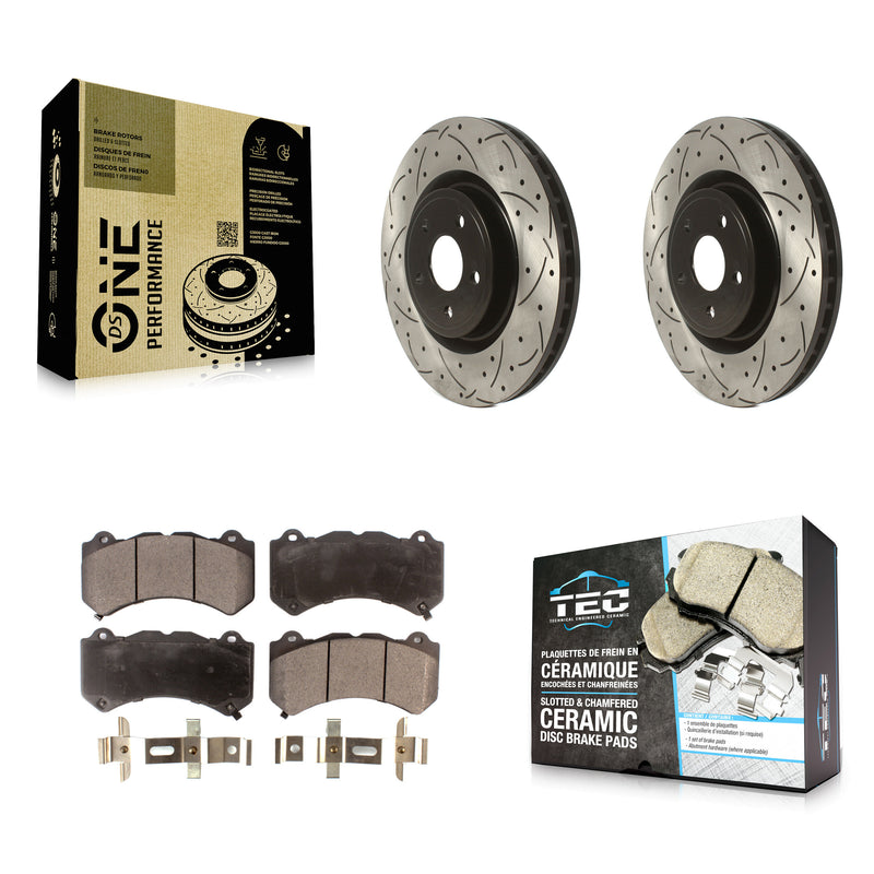 Transit Auto KDT-100764 Disc Brake Kit for 2012-2020 Dodge Durango, Jeep Grand Cherokee - Front