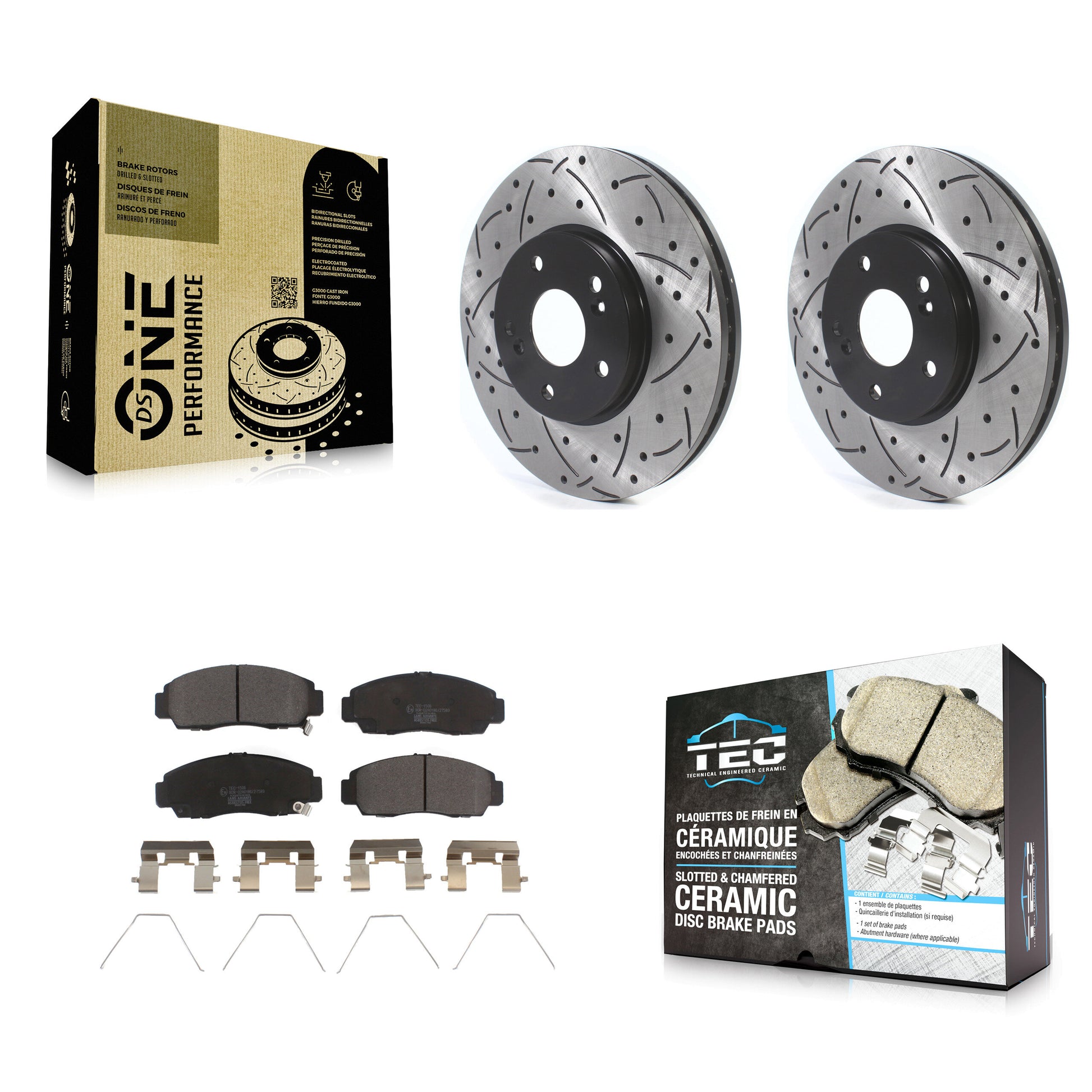 Transit Auto KDT-100766 Disc Brake Kit for 2010-2014 Honda Accord, Acura TSX - Front