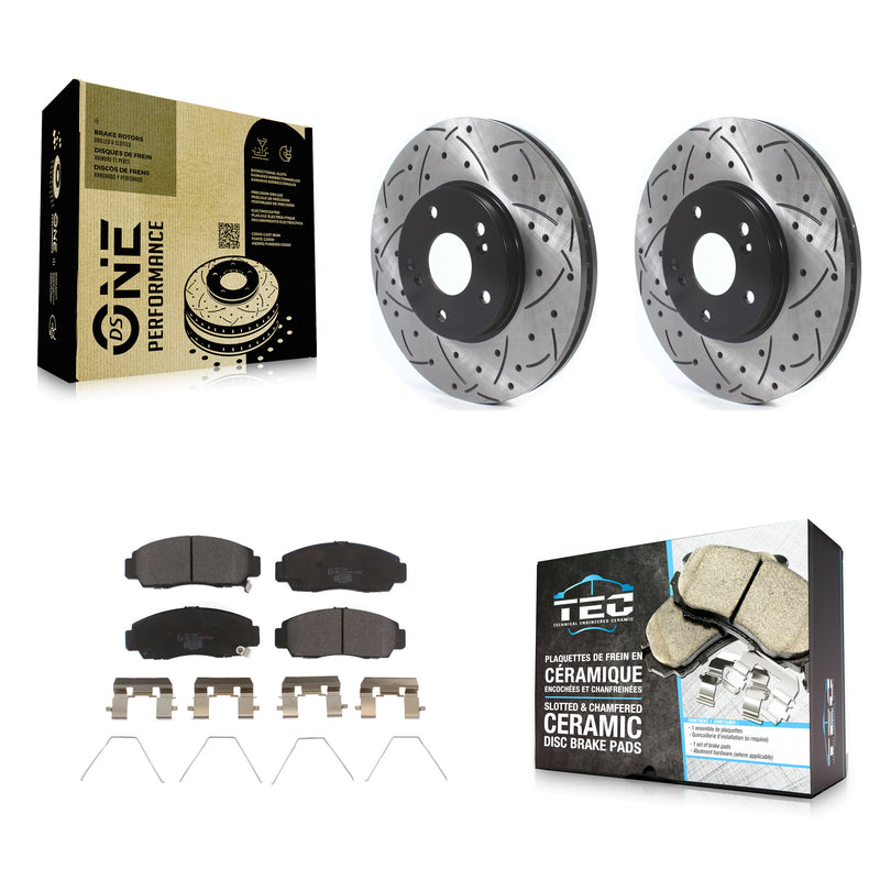 Transit Auto KDT-100766 Disc Brake Kit for 2010-2014 Honda Accord, Acura TSX - Front