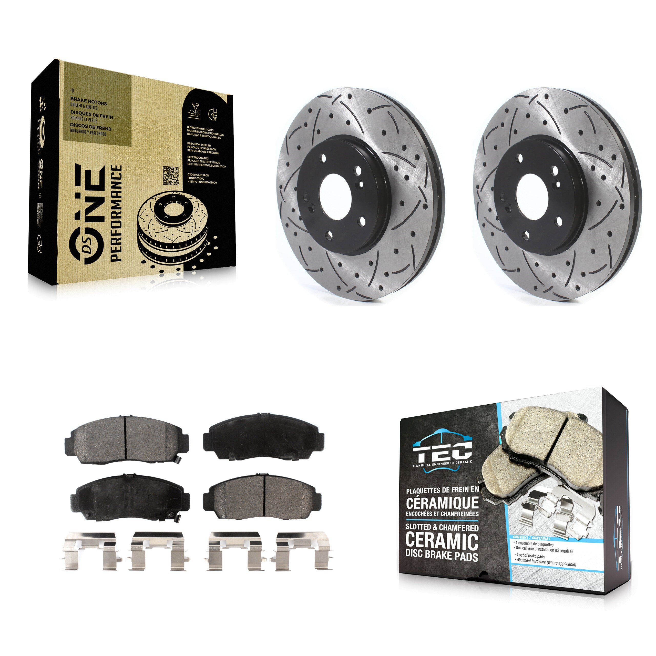 Transit Auto KDT-100767 Disc Brake Kit for 1999-2010 Honda Accord, Acura TL and More - Front