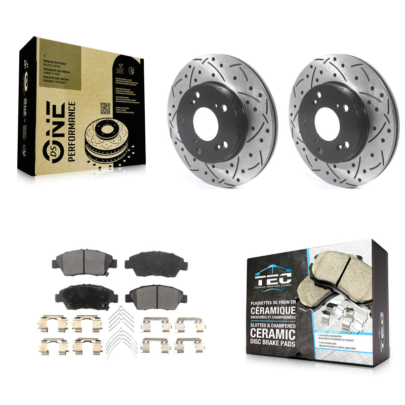 Transit Auto KDT-100772 Disc Brake Kit for 2002-2015 Honda CR-Z, Honda Civic, Acura RSX - Front