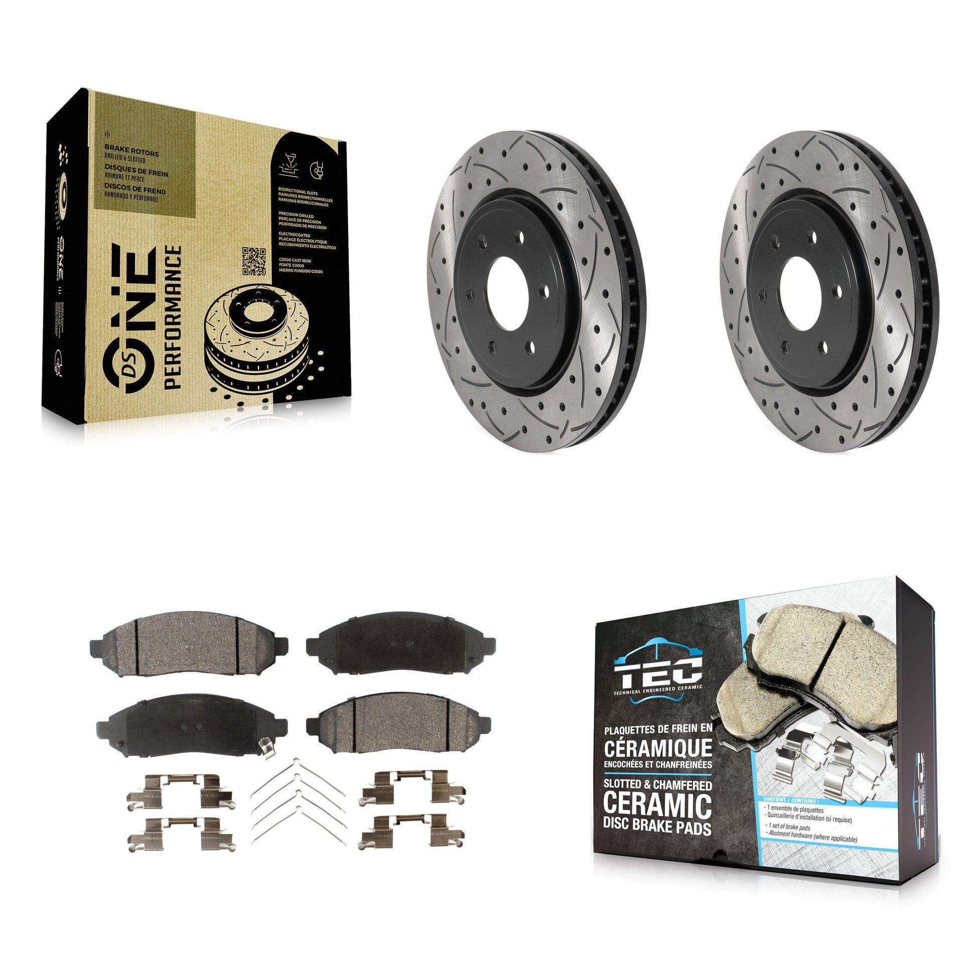 Transit Auto KDT-100779 Disc Brake Kit for 2005-2025 Nissan Frontier, Suzuki Equator and More