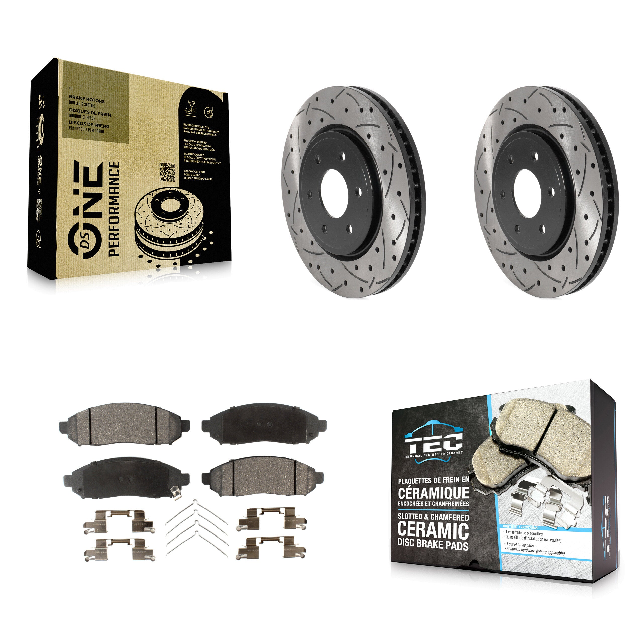 Transit Auto KDT-100779 Disc Brake Kit for 2005-2025 Nissan Frontier, Suzuki Equator and More