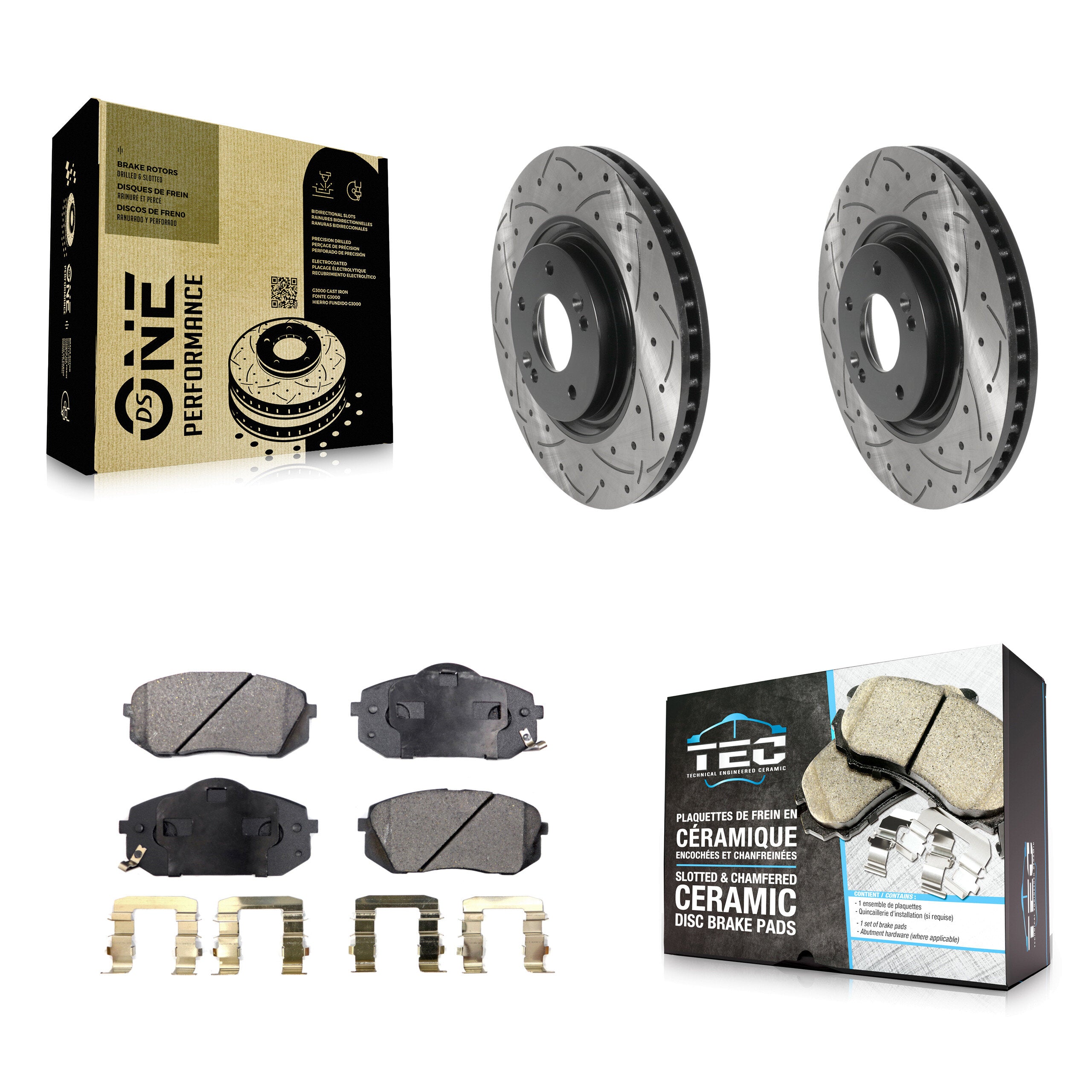 Transit Auto KDT-100792 Disc Brake Kit for 2014-2017 Hyundai Sonata, Hyundai Tucson, Kia Cadenza - Front