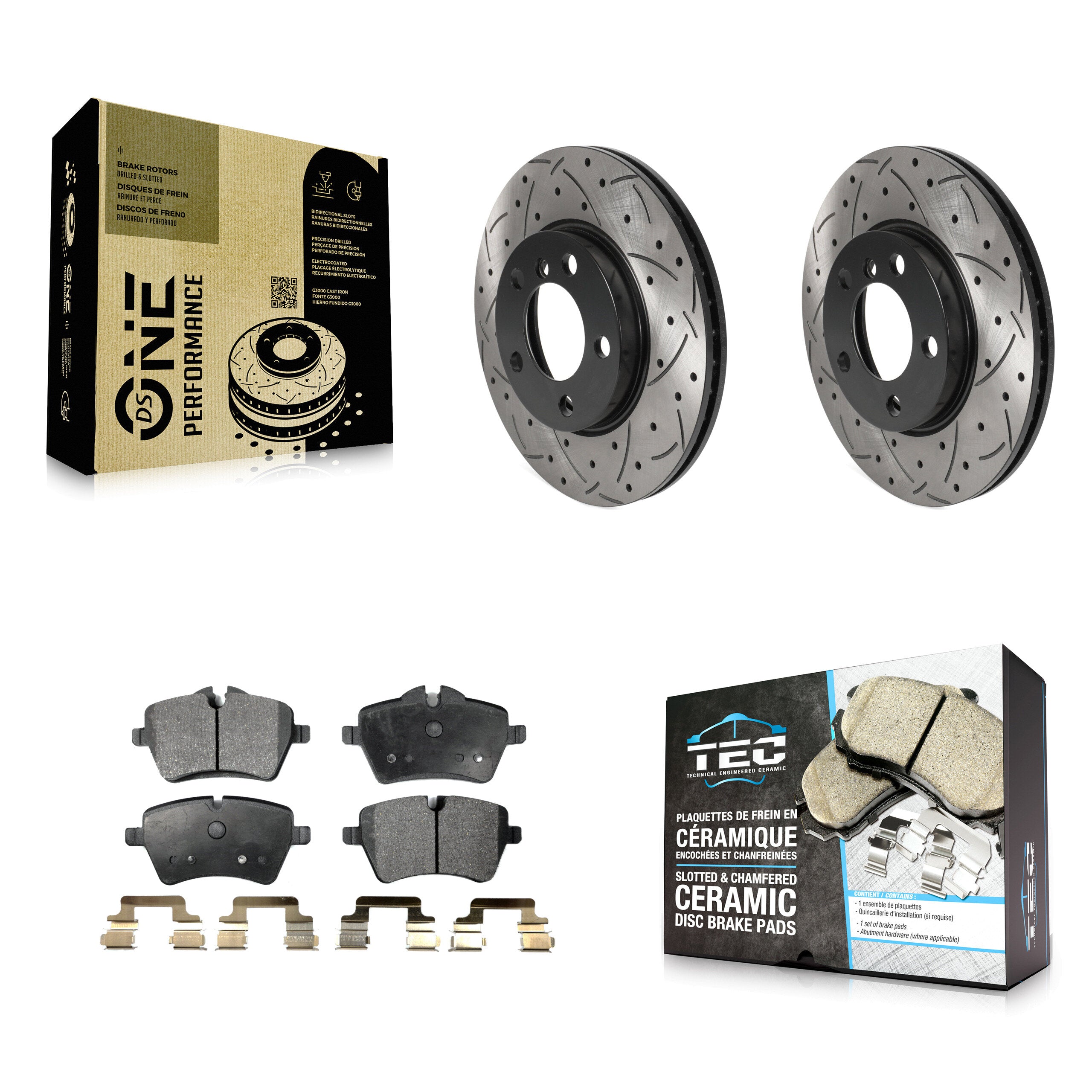 Transit Auto KDT-100800 Disc Brake Kit for 2011-2016 Mini Cooper Countryman, Mini Cooper Paceman - Front