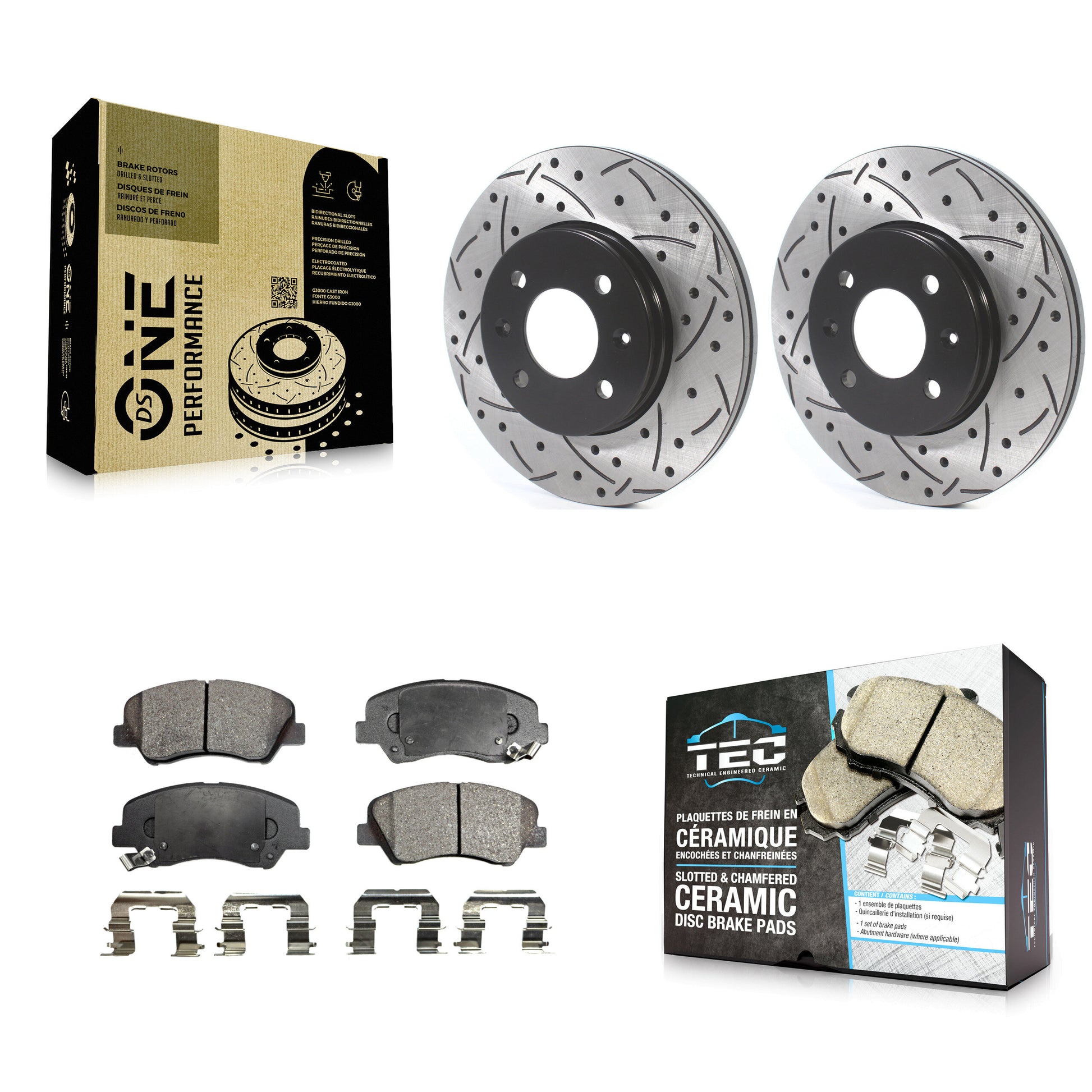 Transit Auto KDT-100801 Disc Brake Kit for 2012-2018 Kia Rio, Hyundai Accent - Front