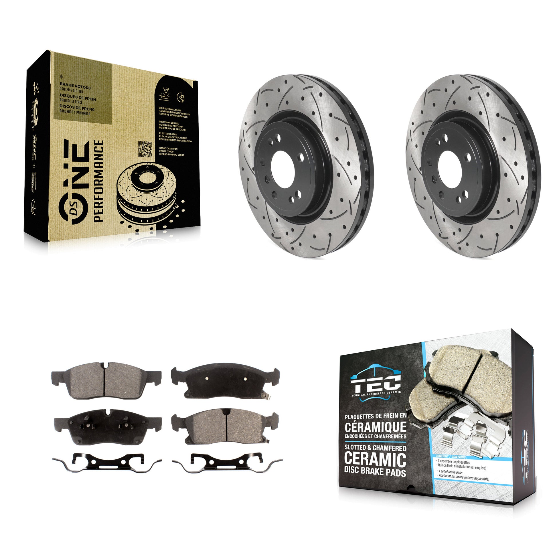 Transit Auto KDT-100802 Disc Brake Kit for 2012-2018 Mercedes-Benz GLE300d, Mercedes-Benz GLE350 and More - Front