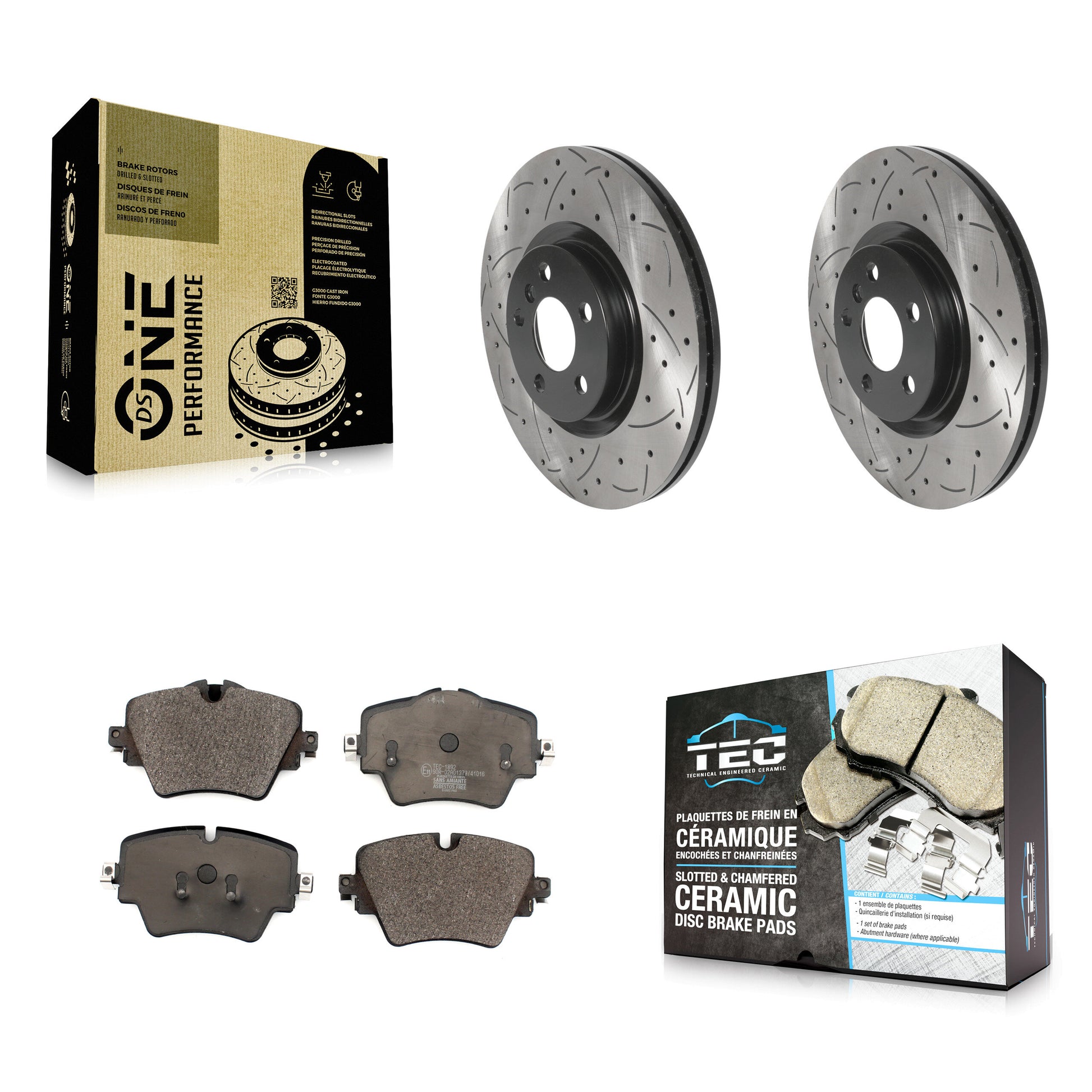 Transit Auto KDT-100807 Disc Brake Kit for 2016-2023 Mini Cooper Countryman, BMW 228i Gran Coupe and More - Front