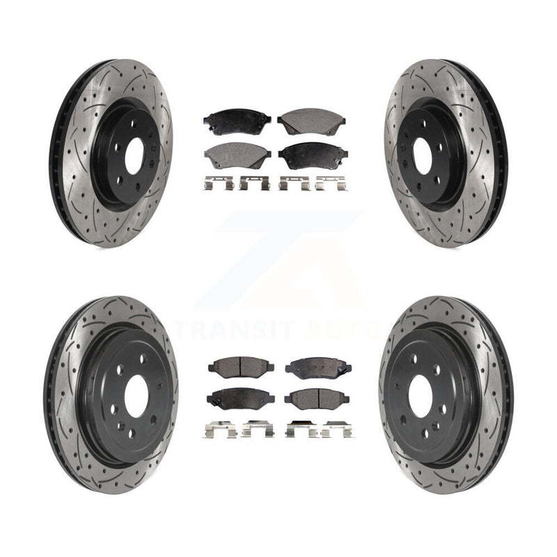 Transit Auto KDT-100808 Disc Brake Kit for 2010-2016 Saab 9-4X, Cadillac SRX - Front and Rear