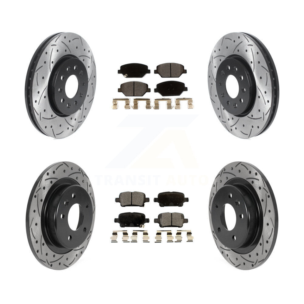 Transit Auto KDT-100815 Disc Brake Kit for 2017-2020 Buick Regal TourX, Chevrolet Equinox and More - Front and Rear