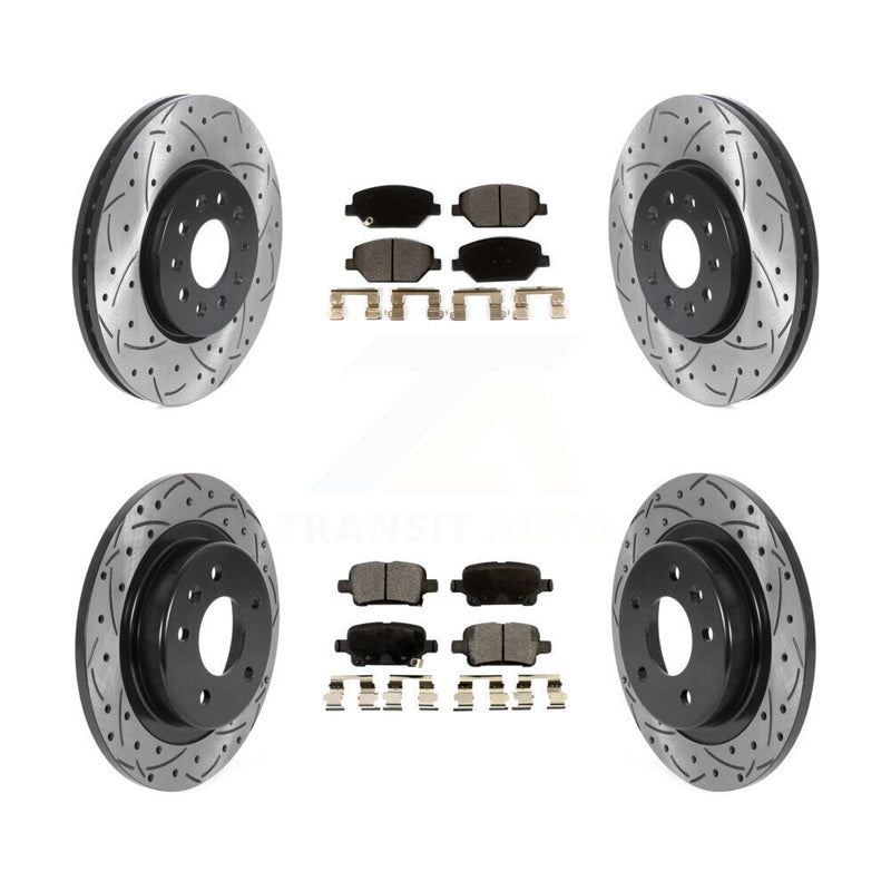 Transit Auto KDT-100815 Disc Brake Kit for 2017-2020 Buick Regal TourX, Chevrolet Equinox and More - Front and Rear