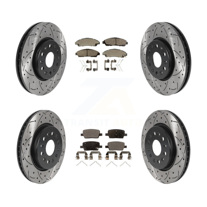 Transit Auto KDT-100820 Disc Brake Kit for 2017-2020 Chevrolet Traverse, Chevrolet Blazer and More - Front and Rear