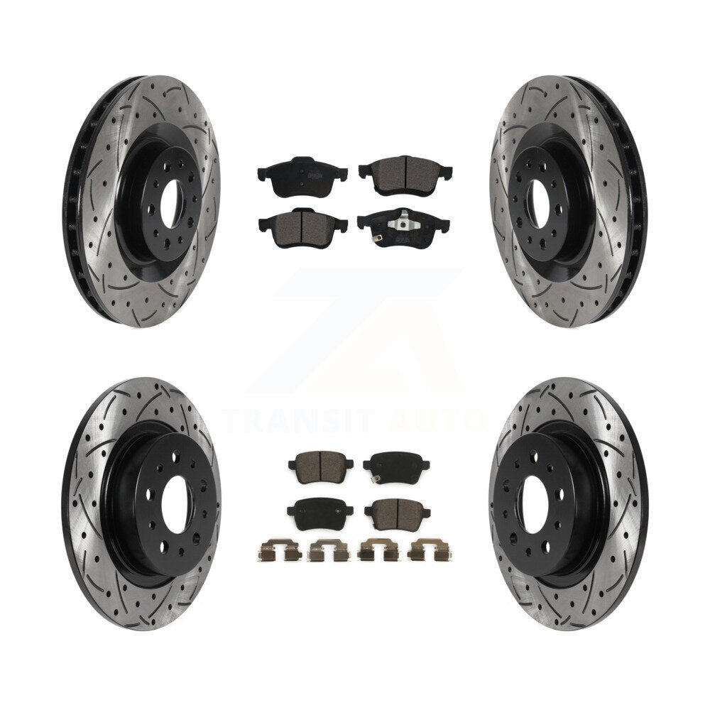 Transit Auto KDT-100825 Disc Brake Kit for 2014-2020 Fiat 500L - Front and Rear