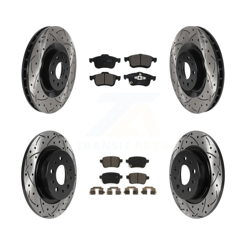 Transit Auto KDT-100825 Disc Brake Kit for 2014-2020 Fiat 500L - Front and Rear
