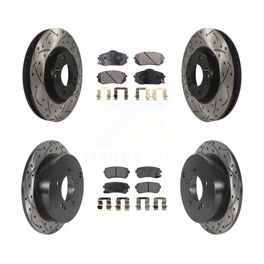 Transit Auto KDT-100842 Disc Brake Kit for 2010-2016 Hyundai Tucson, Kia Sportage - Front and Rear