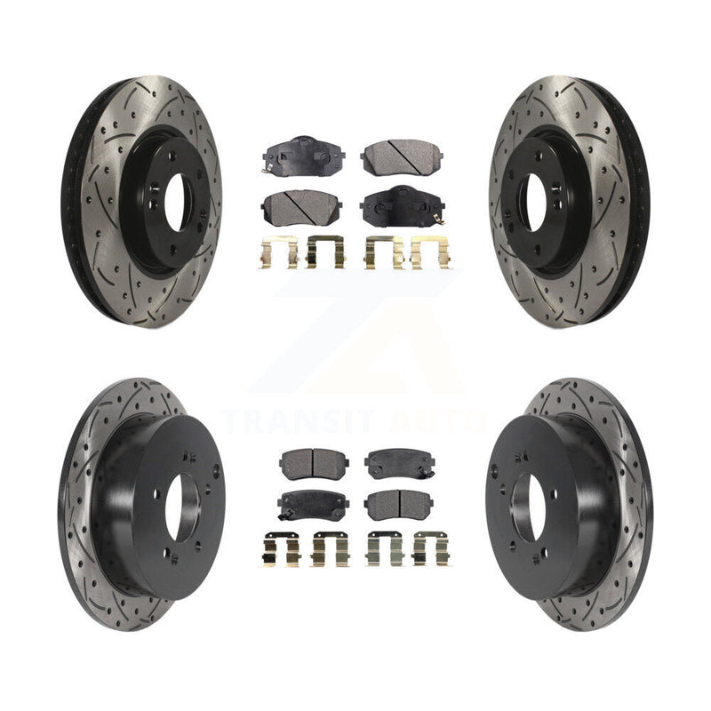 Transit Auto KDT-100842 Disc Brake Kit for 2010-2016 Hyundai Tucson, Kia Sportage - Front and Rear