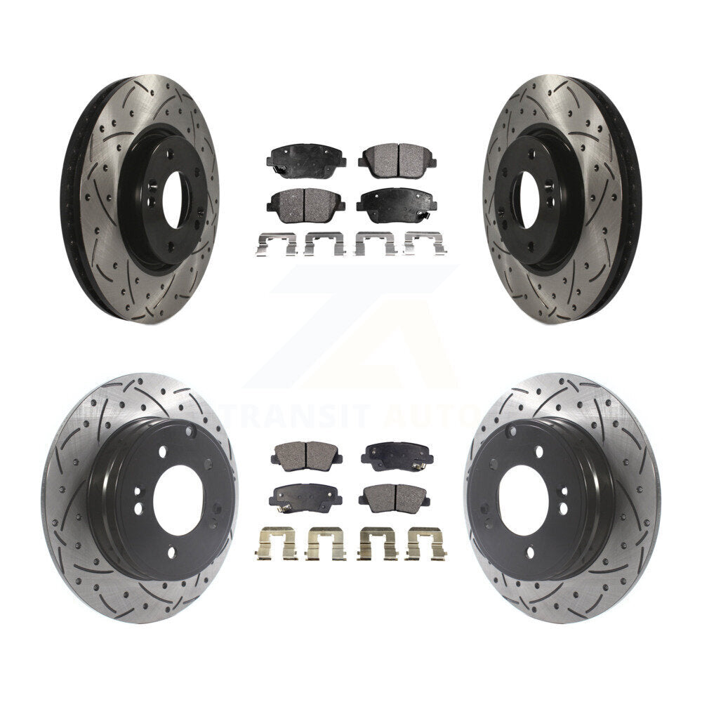 Transit Auto KDT-100844 Disc Brake Kit for 2011-2016 Kia Optima, Hyundai Sonata - Front and Rear